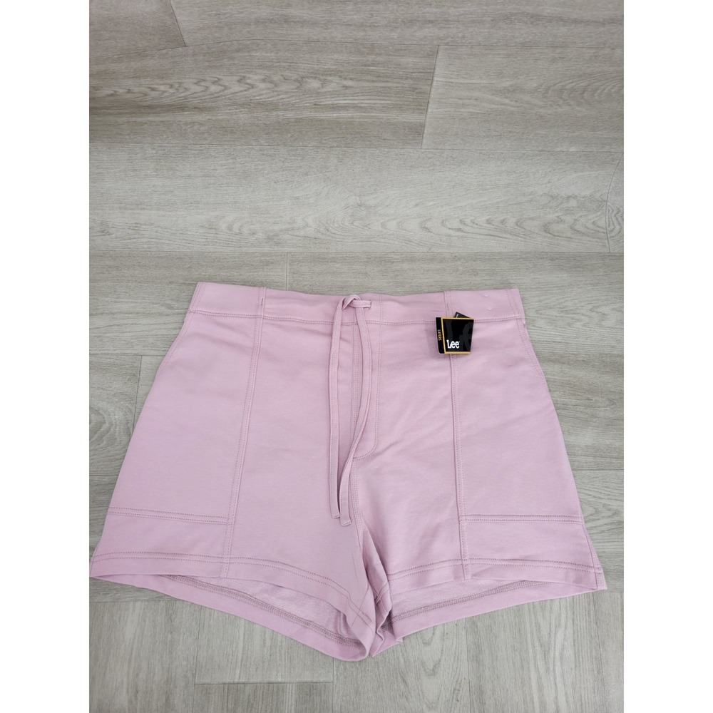 NWT Y2K Lee Layers Knit Shorts Women's XL Pink Drawstring Lounge Workwear